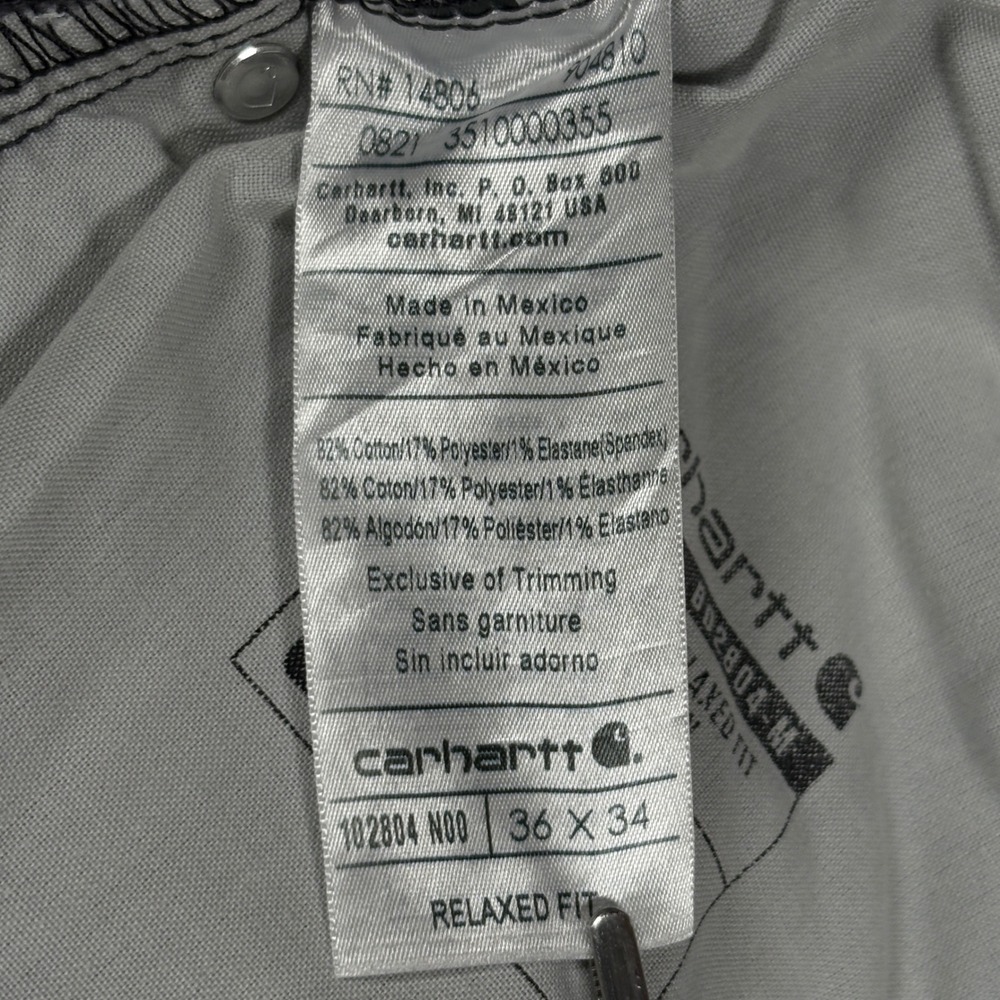 Carhartt Jeans Mens 36x34 Rugged Flex BD2804-M Black Relaxed Fit EUC - Picture 10 of 14
